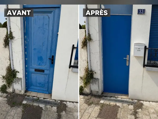 Remplacement d'une porte basique par une porte blindée