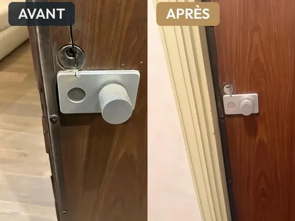 Mise en sécurité d'une porte après effraction