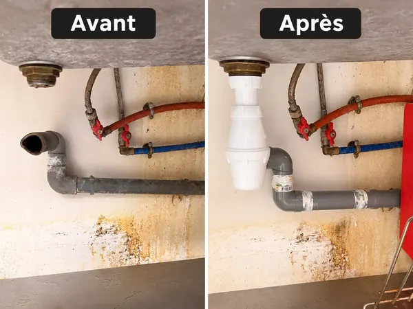 Rénovation complète de l'évacuation sous évier